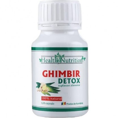 Ghimbir detox, stimuleaza arderea grasimilor 120 caps Health Nutrition